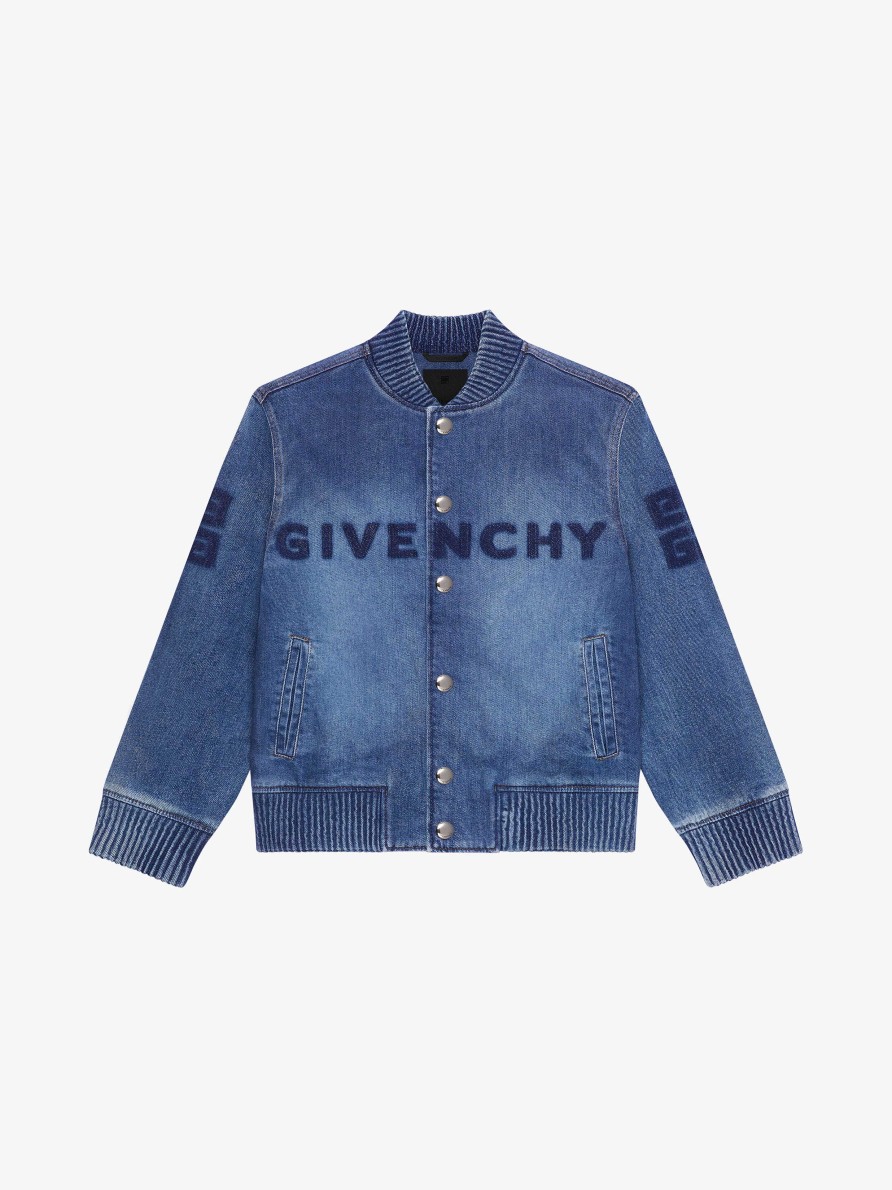 Uomini Givenchy Ragazzo (Da 4 A 12 Anni) | Giacca College Di Givenchy In Denim Blu Denim