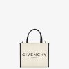 Donne Givenchy Borsa G | Borsa Shopping Mini G-Tote In Canvas Spalmato 4G Avorio