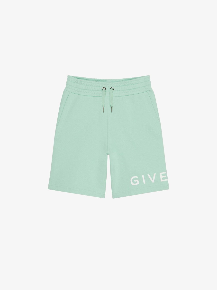 Uomini Givenchy Ragazzo (Da 4 A 12 Anni) | Bermuda In Pile Verde Menta Chiaro