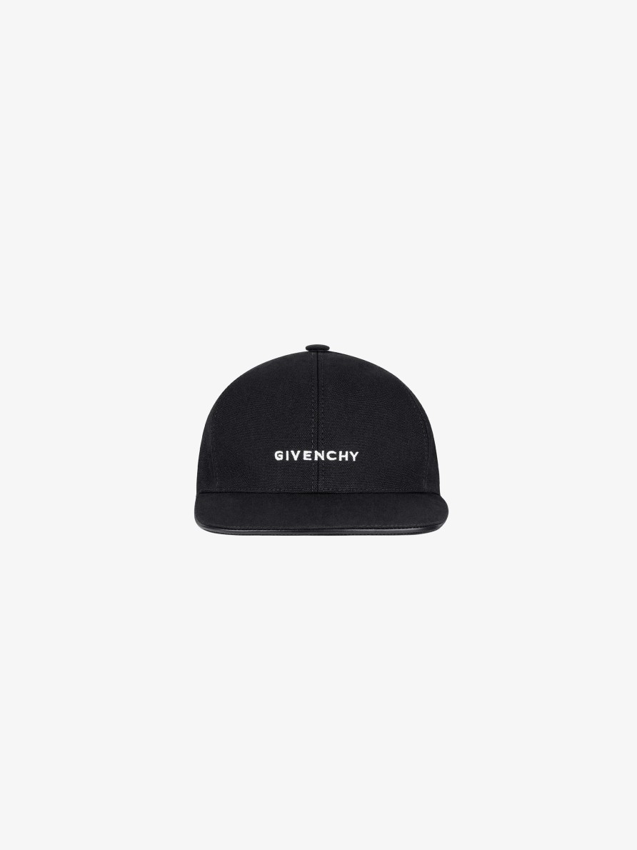 Uomini Givenchy Berretti E Berretti | Cappellino Givenchy In Cotone Nero