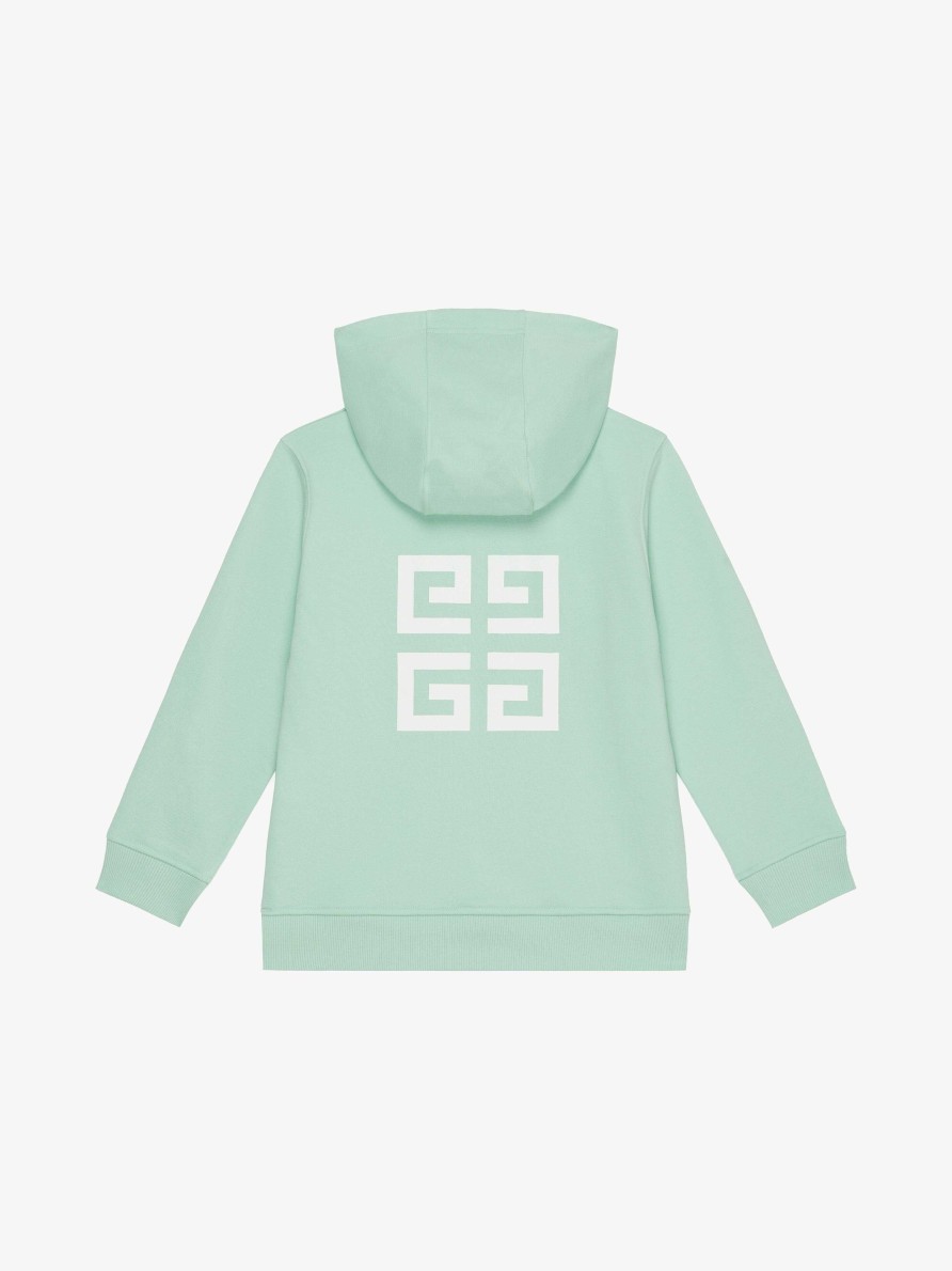 Uomini Givenchy Ragazzo (Da 4 A 12 Anni) | Felpa Con Cappuccio In Pile Stampato Verde Menta Chiaro