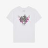 Uomini Givenchy Magliette | T-Shirt Boxy Fit In Cotone Con Stampa Drago Di Givenchy Bianco