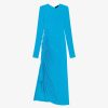 Donne Givenchy Vestiti | Abito Drappeggiato In Crepe Acqua Marina