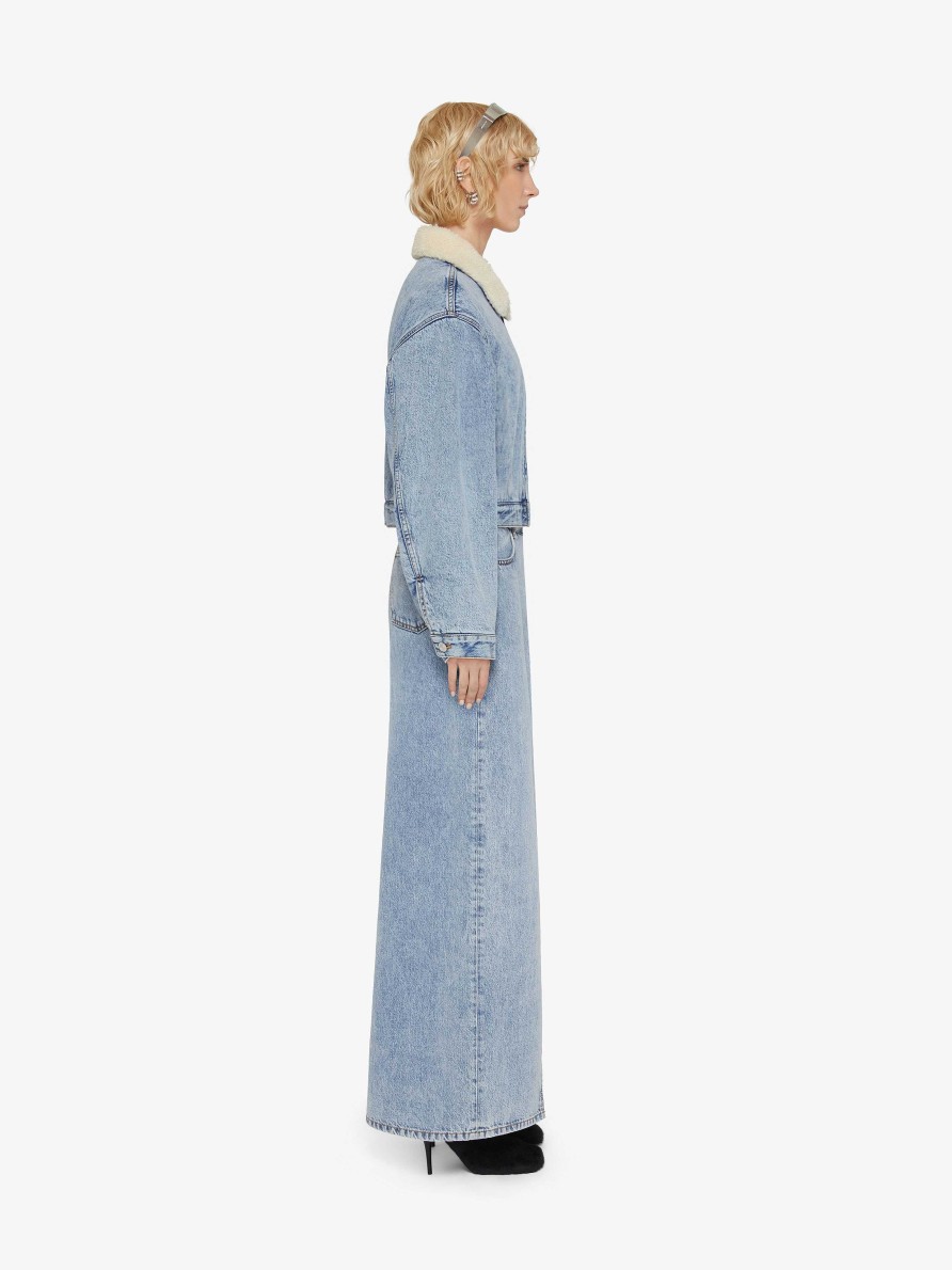 Donne Givenchy Gonne | Gonna In Denim Con Spacco Azzurro