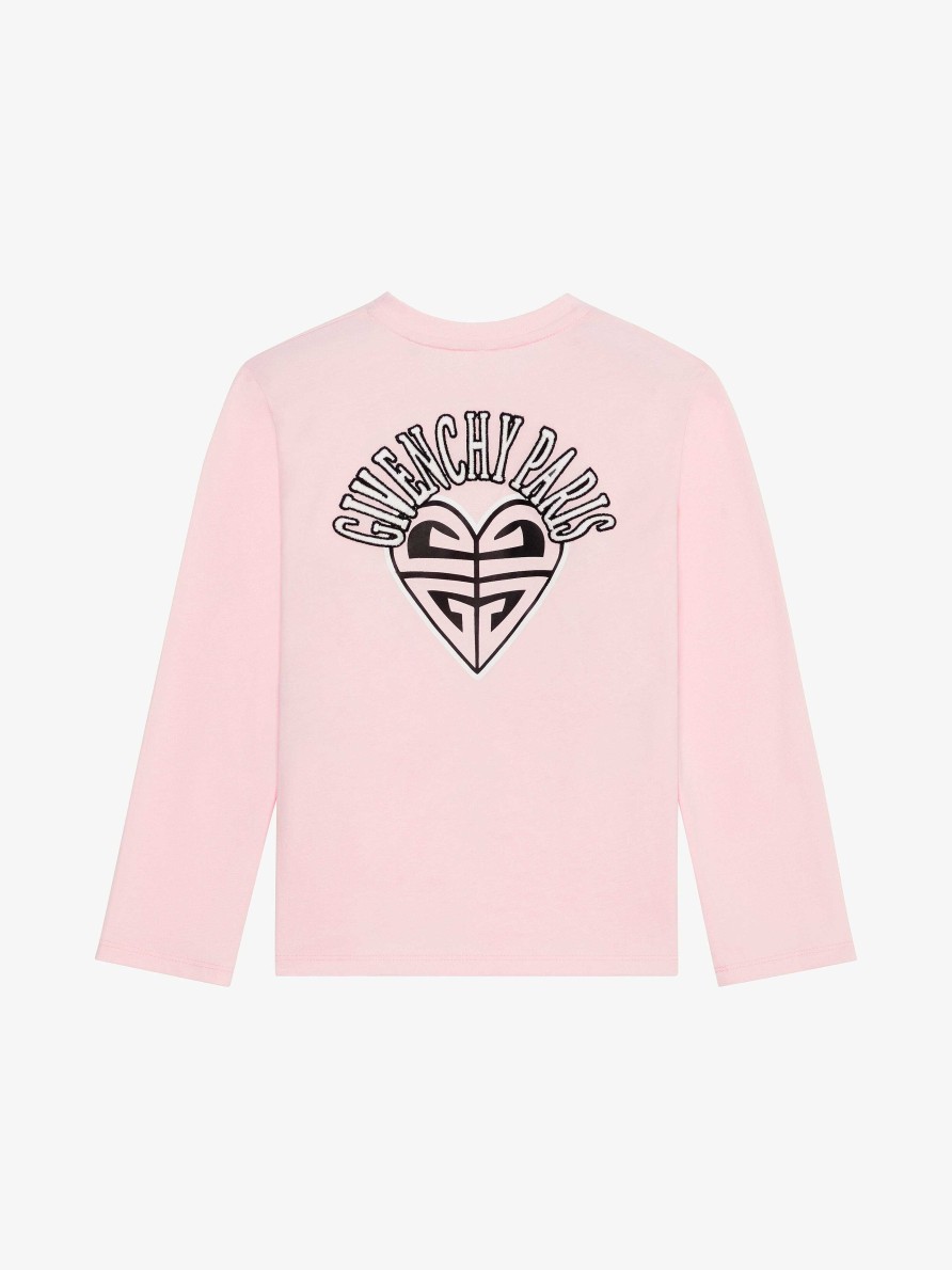 Donne Givenchy Ragazza (Da 4 A 12 Anni) | T-Shirt Oswald In Cotone Rosa Chiaro