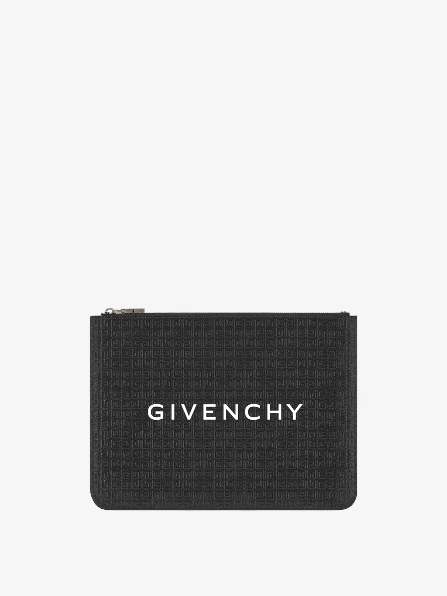 Uomini Givenchy Piccola Pelletteria | Marsupio Da Viaggio Givenchy In Pelle Micro 4G Nero