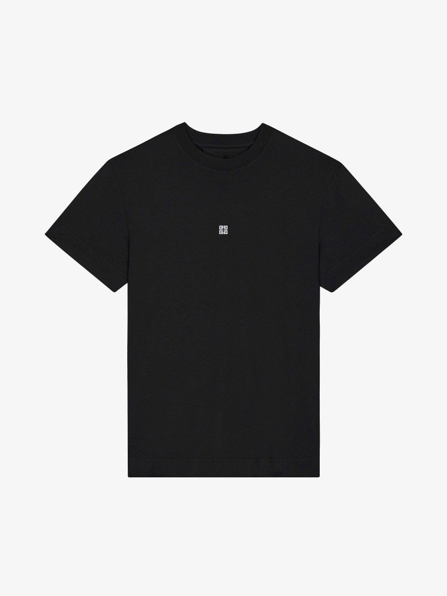 Uomini Givenchy Magliette | T-Shirt Slim Fit In Cotone Nero