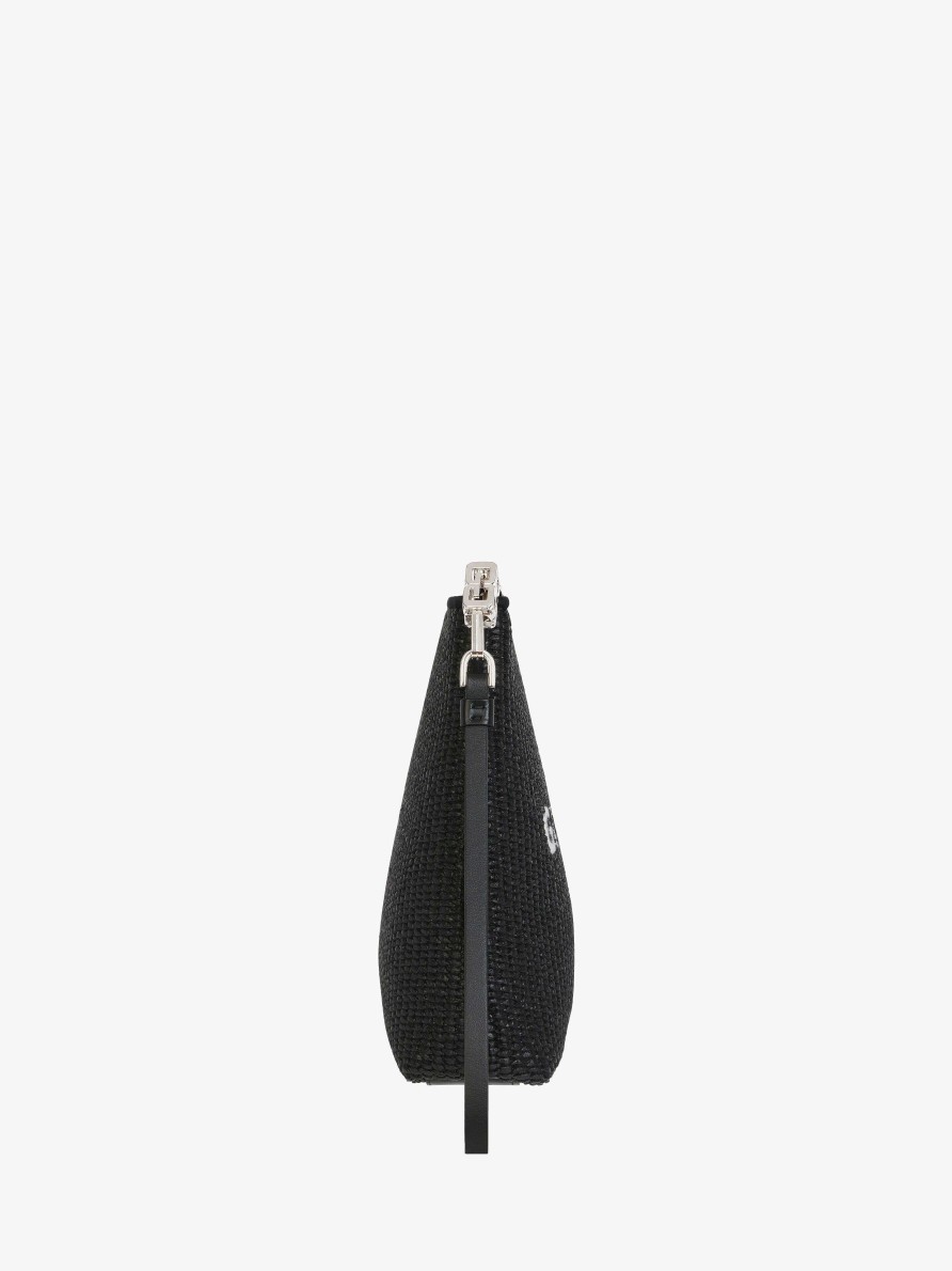 Donne Givenchy Piccola Pelletteria | Pochette Da Viaggio Givenchy In Rafia Nero