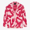 Donne Givenchy Maglieria | Cardigan In Mohair E Lana Con Jacquard Drago Rosa Antico