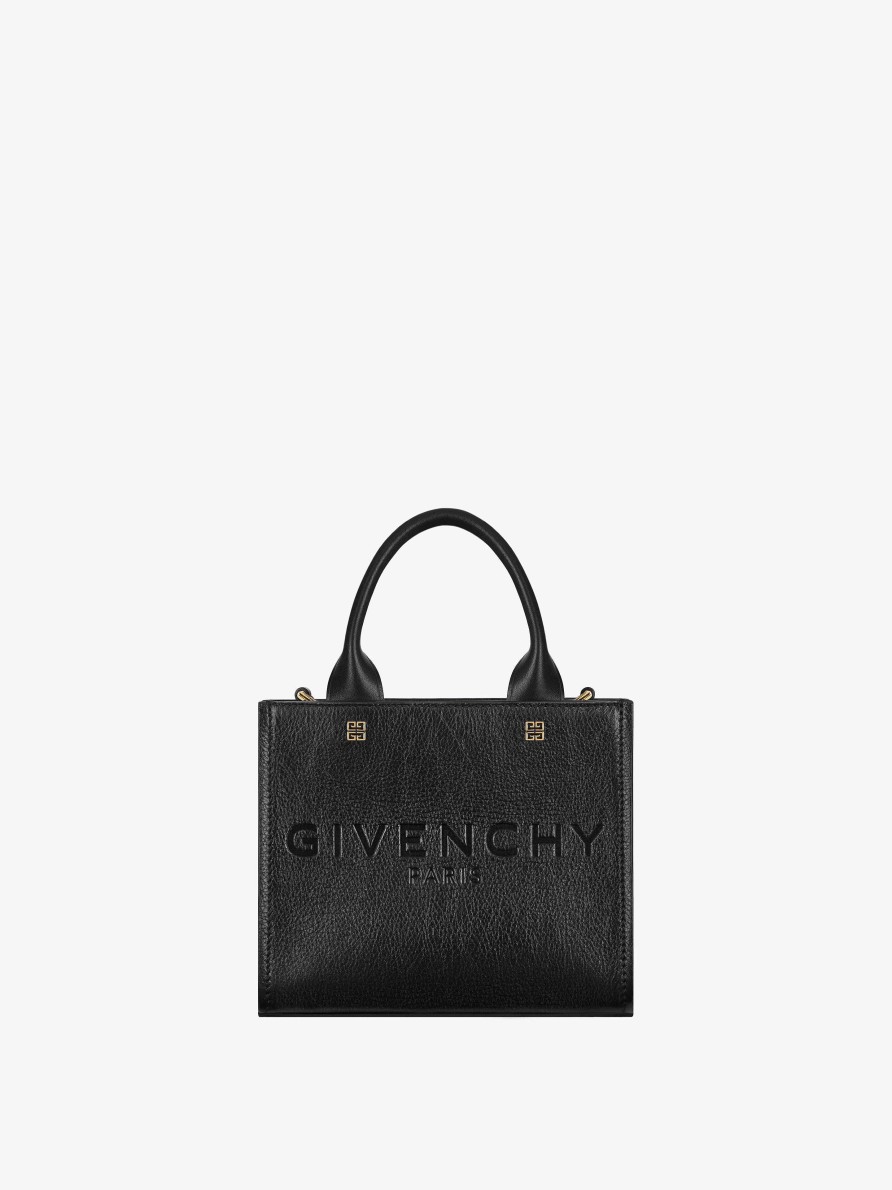 Donne Givenchy Borsa G | Borsa Shopping Mini G-Tote In Pelle Nero