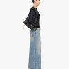 Donne Givenchy Gonne | Gonna In Denim Givenchy 4G Con Spacco Blu Medio