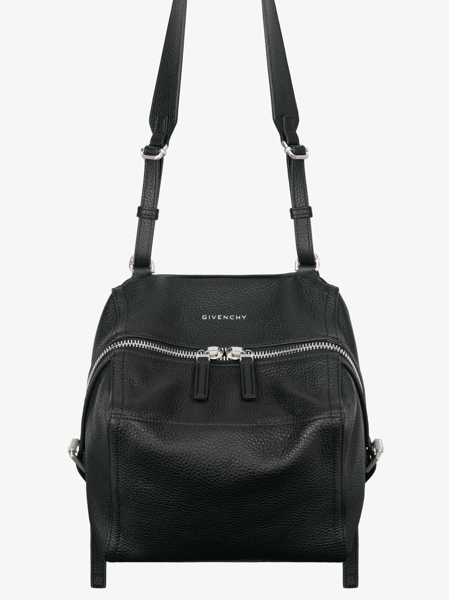 Uomini Givenchy Pandora | Borsa Pandora Piccola In Pelle Granata Nero