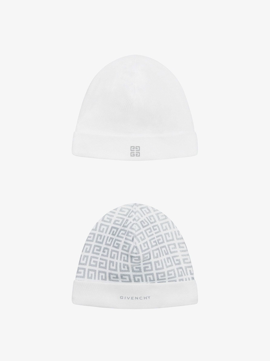 Uomini Givenchy Bambino (Da 1 Mese A 3 Anni) | Set Regalo Con Due Cappelli Grigio Chiaro