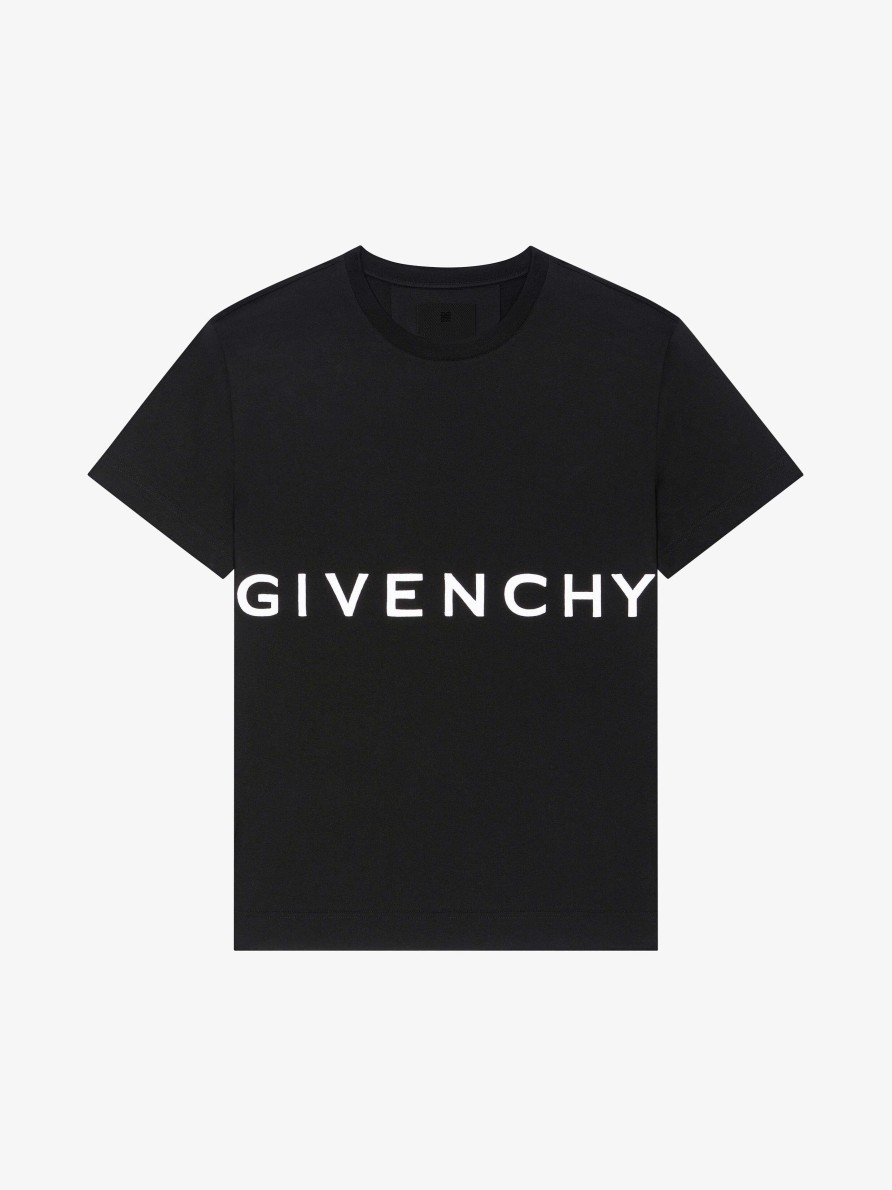 Uomini Givenchy Magliette | T-Shirt Oversize Givenchy 4G In Cotone Nero