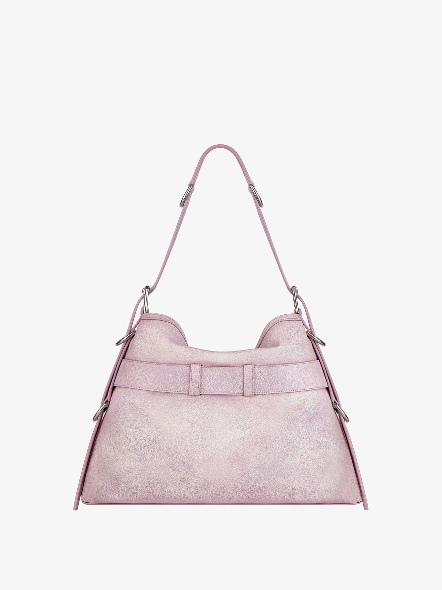 Donne Givenchy Voi | Borsa Boyfriend Voyou Media In Pelle Invecchiata Rosa Antico