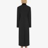 Donne Givenchy Giacche E Cappotti | Cappotto Doppiopetto In Lana Tricotine Con Dettagli In Velluto Nero