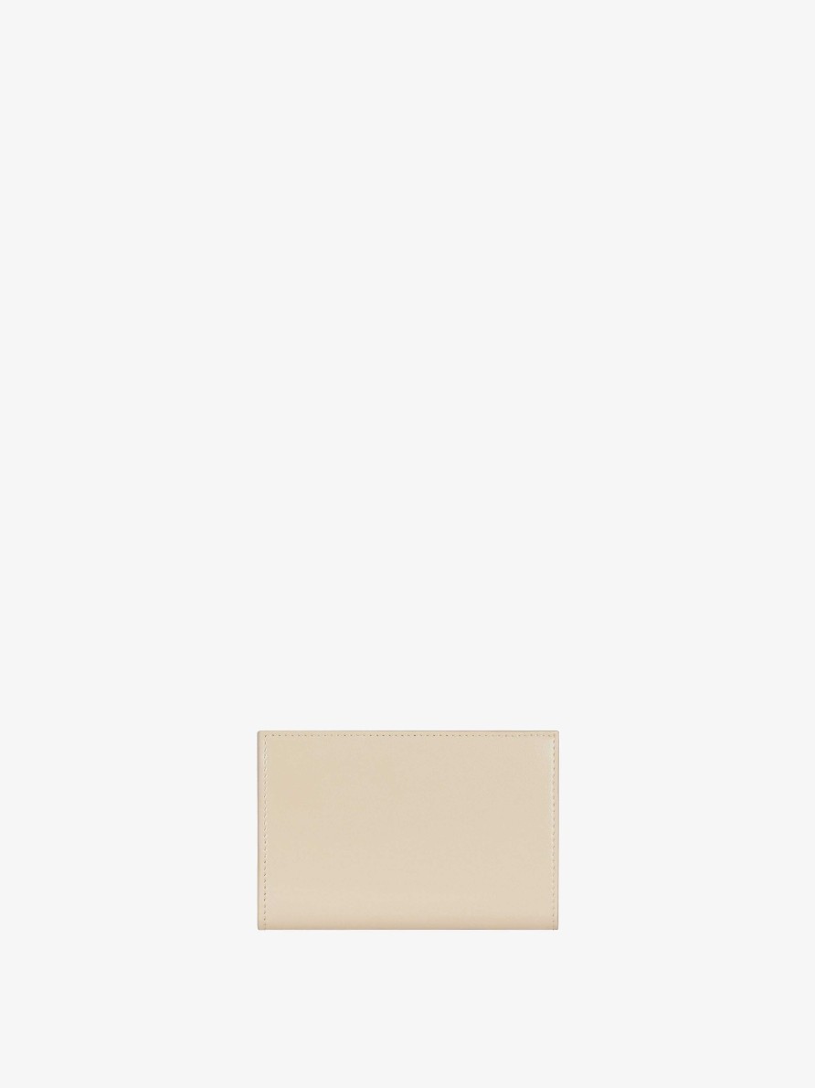 Donne Givenchy Piccola Pelletteria | Portafoglio Bifold Antigona In Pelle Box Beige Naturale