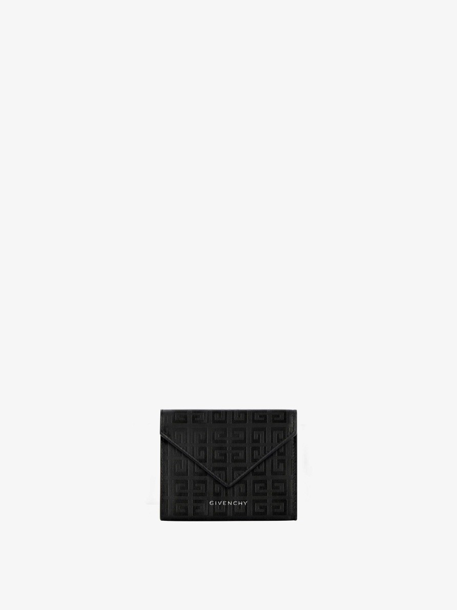 Donne Givenchy Piccola Pelletteria | Portafoglio G-Cut In Pelle 4G Nero