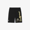 Uomini Givenchy Pantaloncini | Bermuda In Pile Con Stampa Angeli Di Givenchy Nero