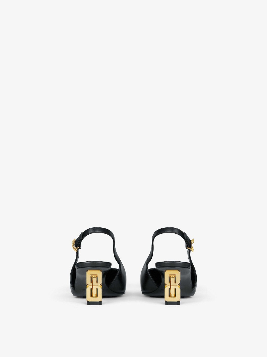 Donne Givenchy Tacchi | Decollete Slingback G Cube In Pelle Nero