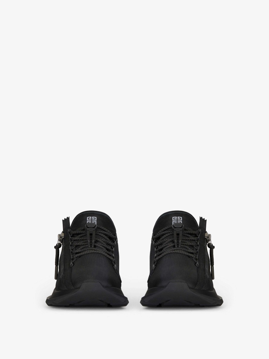 Uomini Givenchy Scarpe Da Ginnastica | Sneakers Spectre Runner In Fibra Sintetica Con Zip Nero