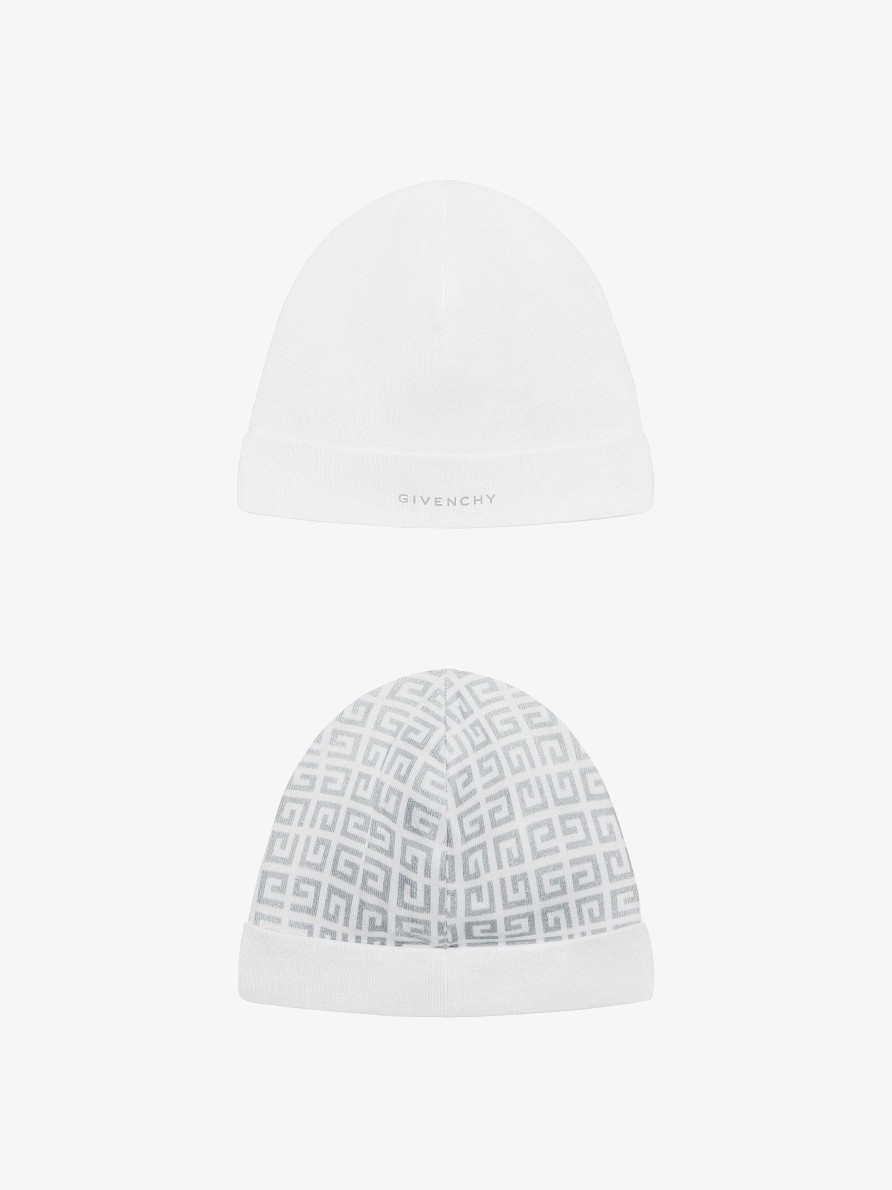 Uomini Givenchy Bambino (Da 1 Mese A 3 Anni) | Set Regalo Con Due Cappelli Grigio Chiaro