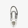 Uomini Givenchy G4 | Sneakers Alte G4 In Pelle Laminata Grigio Argentato