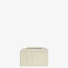 Donne Givenchy Piccola Pelletteria | Portacarte Voyou Con Zip In Pelle Beige Naturale