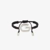 Uomini Givenchy Gioielleria | Bracciale A Maglie G Con Cordino Argenteo