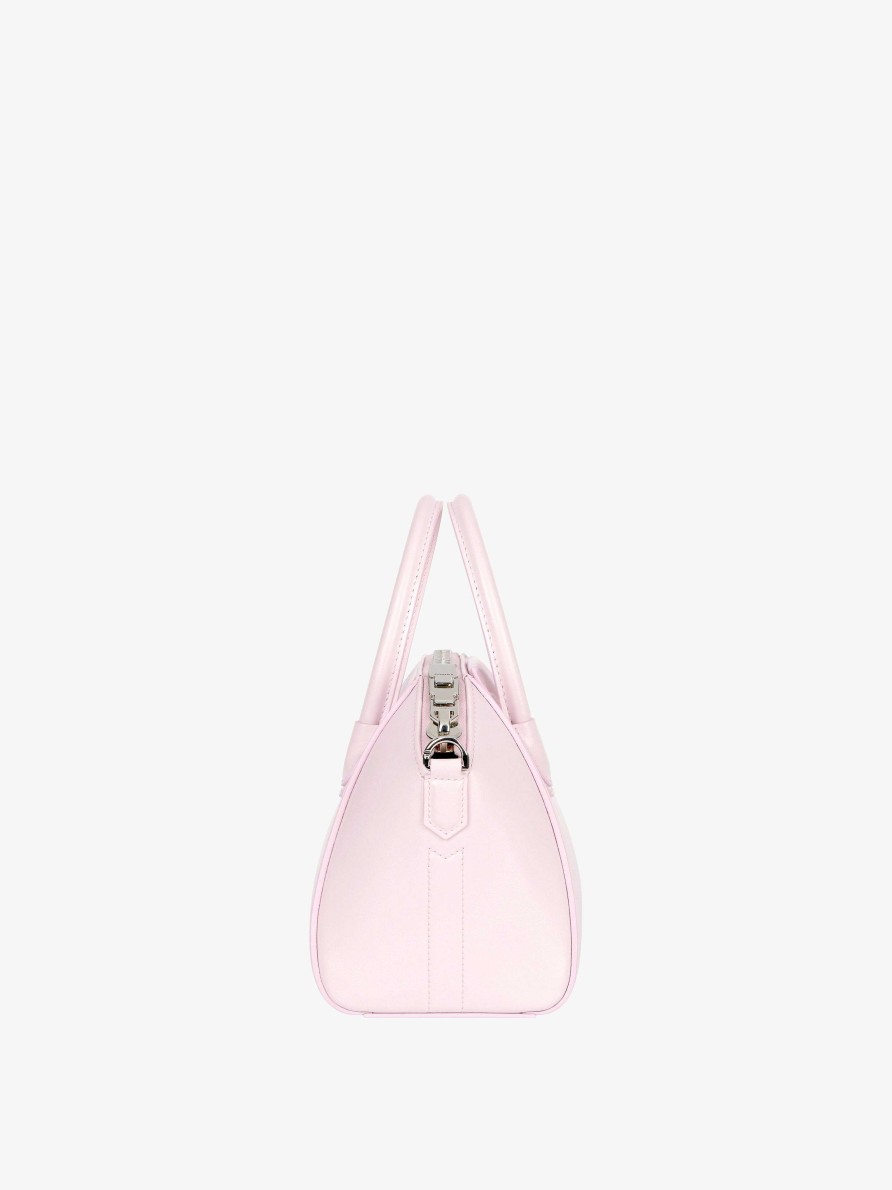 Donne Givenchy Antigona | Mini Borsa Antigona In Pelle Box Rosa Tenue