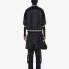 Donne Givenchy Capispalla E Giubbotti | Giacca College Oversize Con Dettagli In Pelle Nero