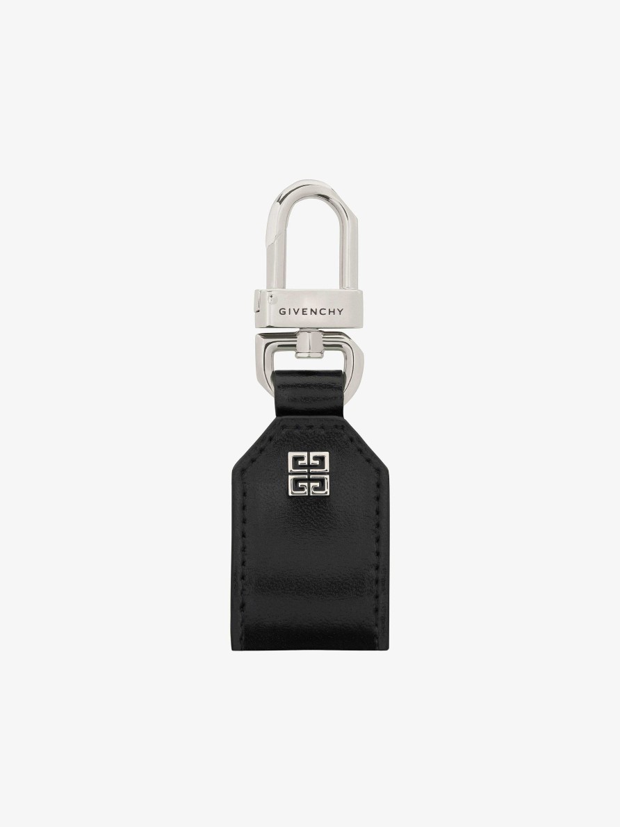 Uomini Givenchy Altri Accessori | Portachiavi 4G In Pelle Nero