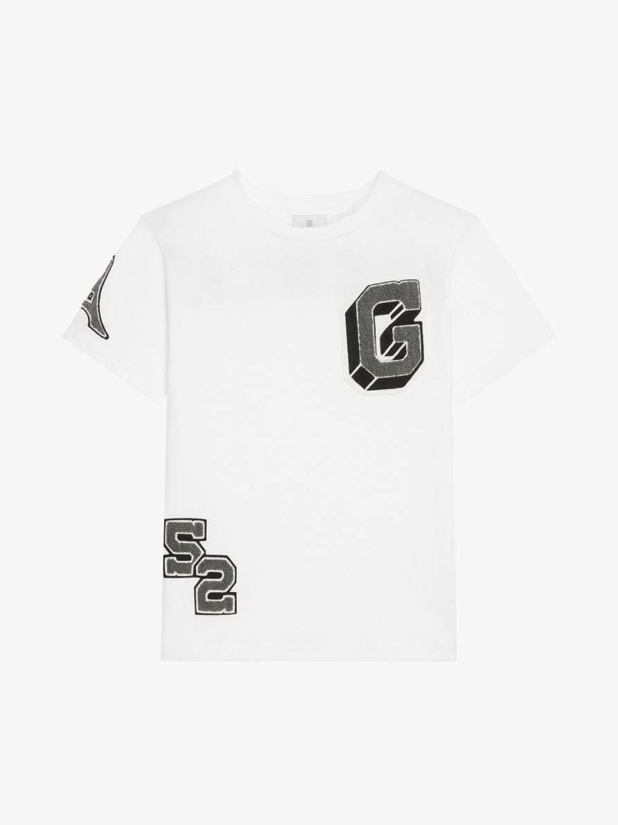 Uomini Givenchy Ragazzo (Da 4 A 12 Anni) | T-Shirt Di Givenchy In Cotone Bianco