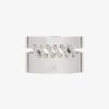 Donne Givenchy Gioielleria | Bracciale Stitch In Metallo Con Cristalli Argenteo