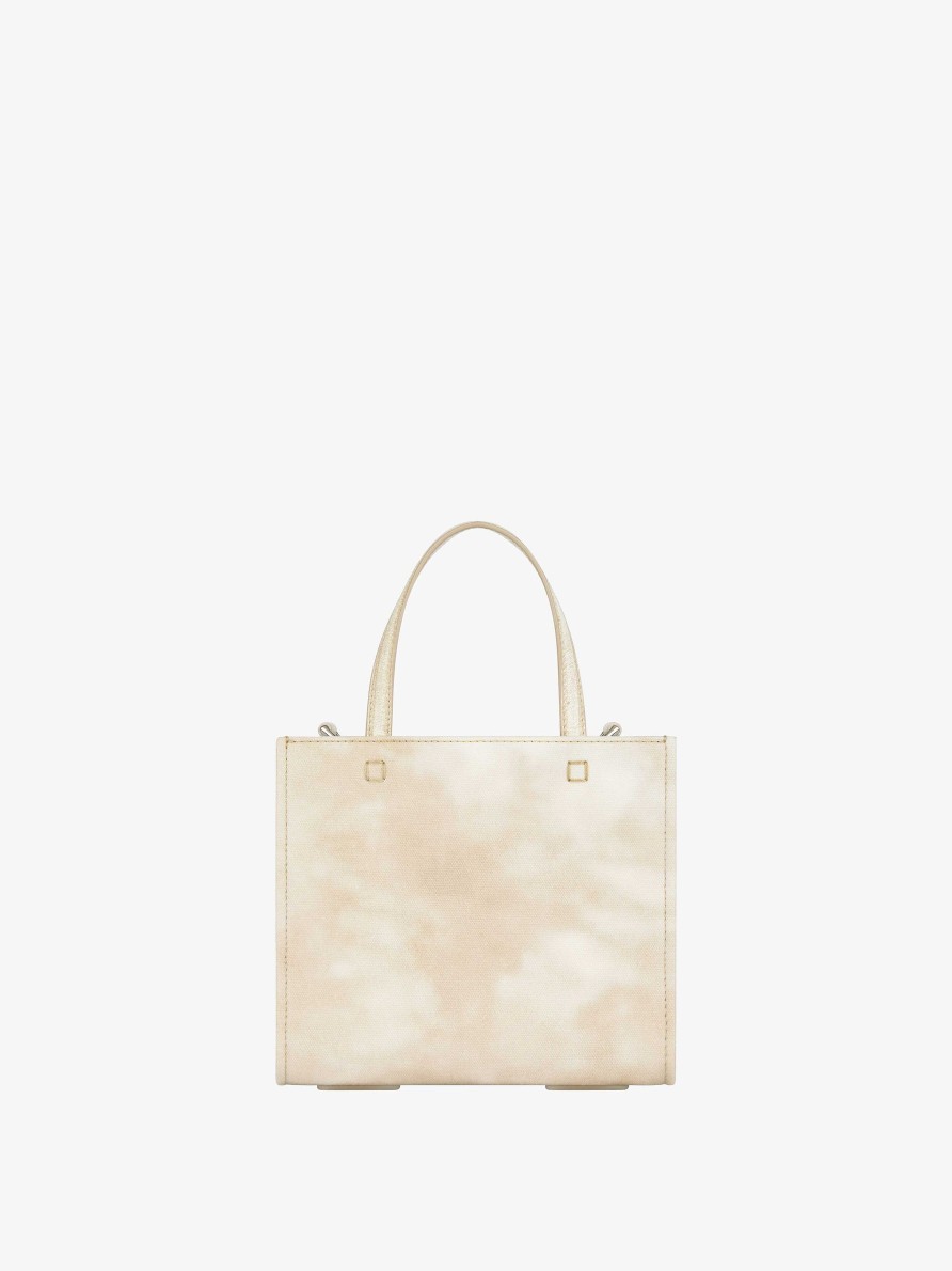 Donne Givenchy Borse Mini E Micro | Mini Borsa Shopping G-Tote In Tela Tie And Dye Oro Polveroso