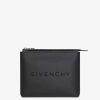 Uomini Givenchy Piccola Pelletteria | Pochette Da Viaggio Givenchy In Tela Spalmata Nero