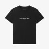 Uomini Givenchy Magliette | T-Shirt Oversize Reverse Di Givenchy In Cotone Nero