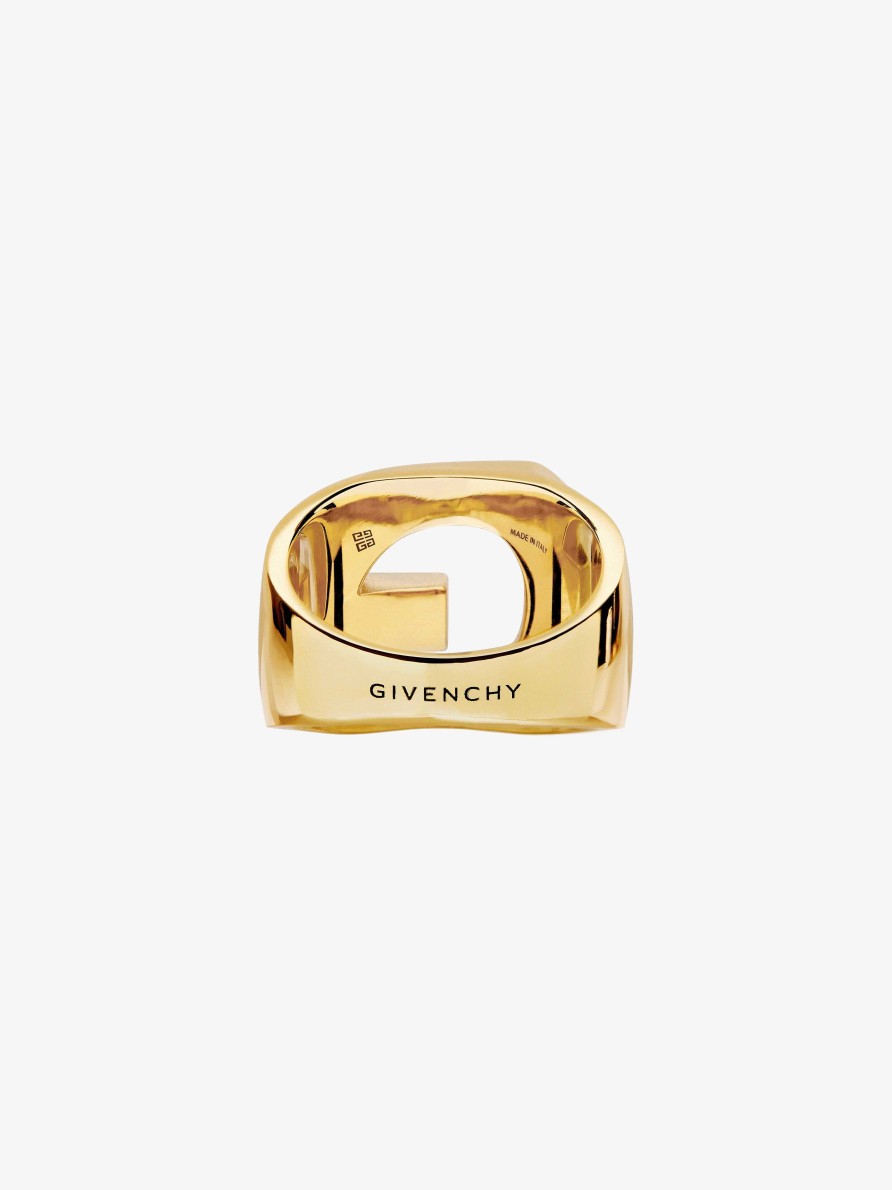 Donne Givenchy Gioielleria | Anello Catena G In Metallo Giallo Dorato