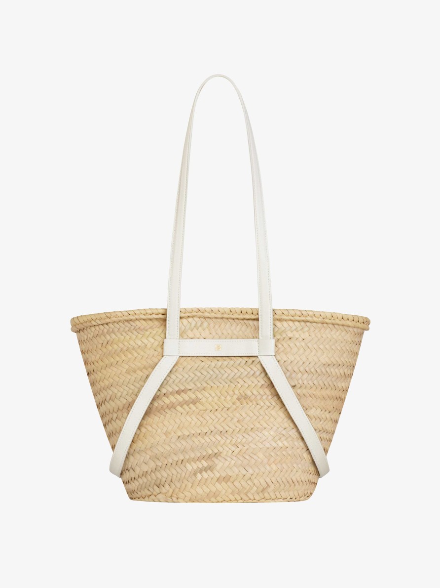 Donne Givenchy Voi | Borsa Basket Media Voyou In Rafia Avorio