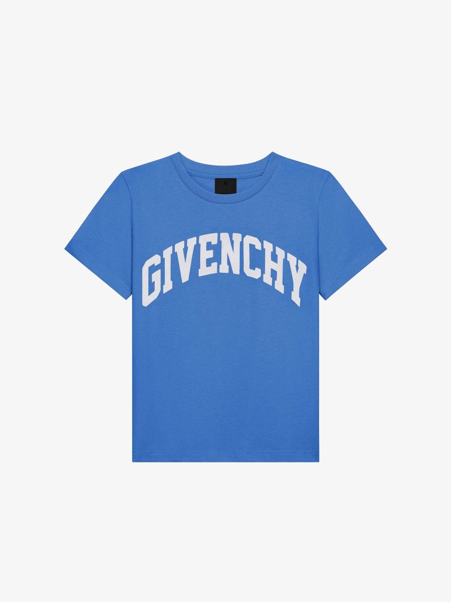 Uomini Givenchy Ragazzo (Da 4 A 12 Anni) | T-Shirt College Di Givenchy In Cotone Blu