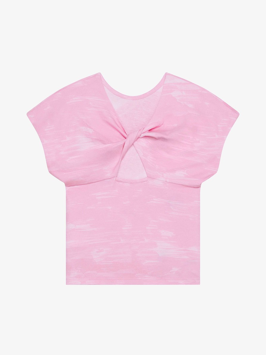 Donne Givenchy Ragazza (Da 4 A 12 Anni) | T-Shirt In Cotone Con Stampa Pesci Di Givenchy Rosa