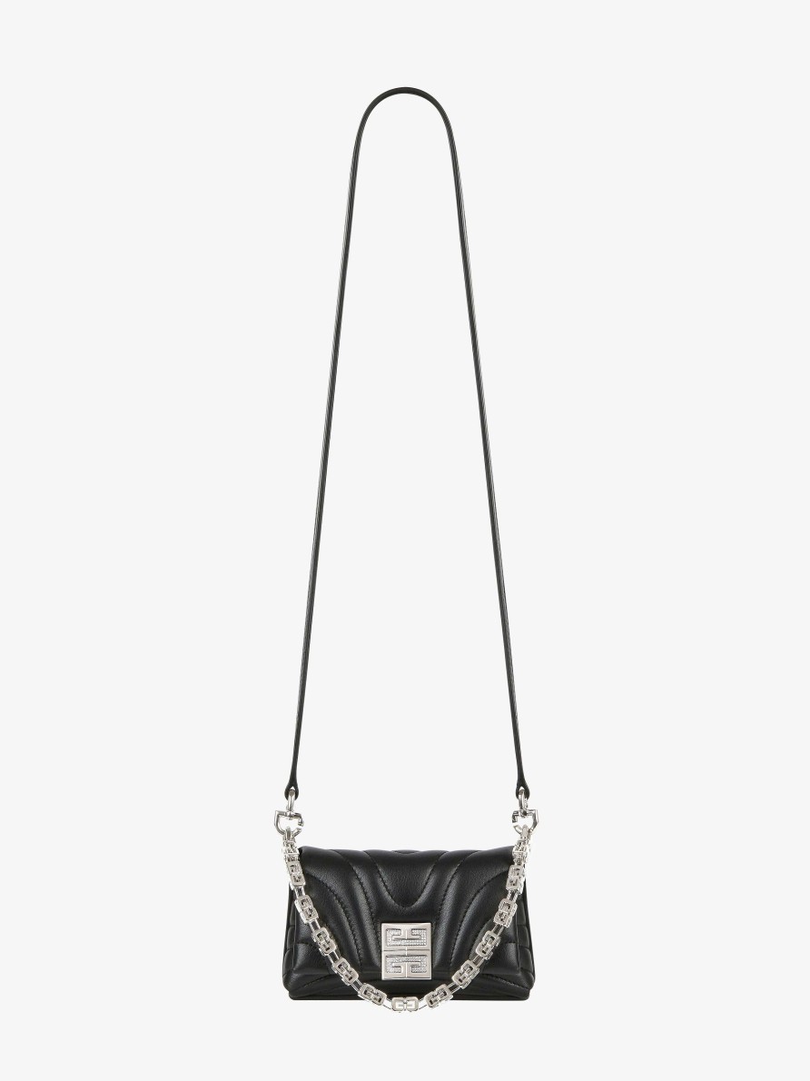 Donne Givenchy 4G | Borsa Micro 4G In Pelle Trapuntata Nero