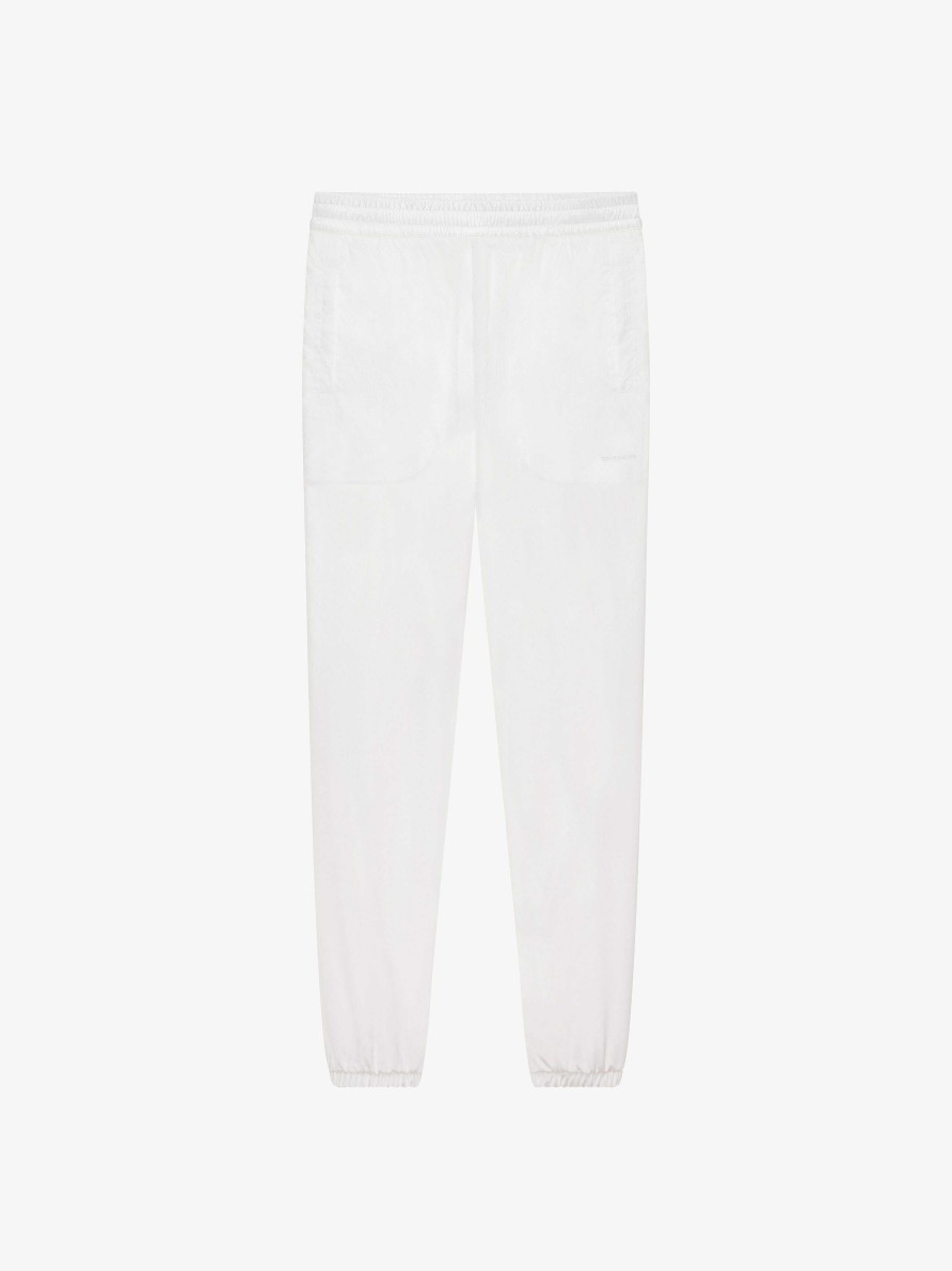 Donne Givenchy Pantaloni | Pantaloni Jogger Reversibili In Raso Bianco