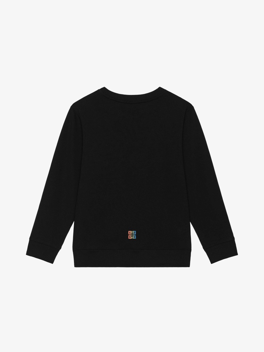 Uomini Givenchy Ragazzo (Da 4 A 12 Anni) | Felpa In Pile Ricamata Nero