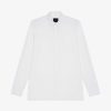 Uomini Givenchy Camicie | Camicia In Popeline Ricamato 4G Bianco