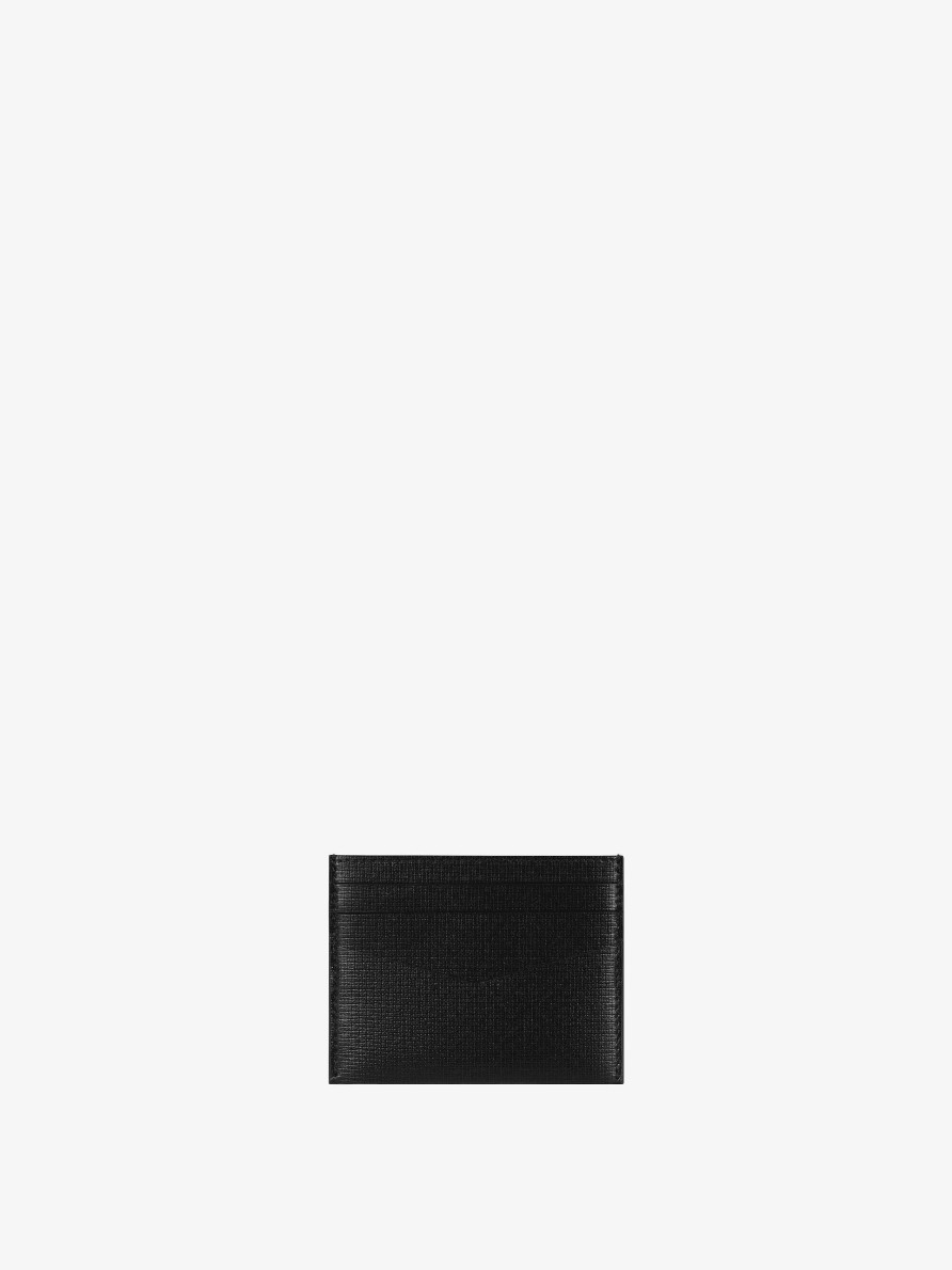 Uomini Givenchy Piccola Pelletteria | Porta Carte In Pelle 4G Classic Nero