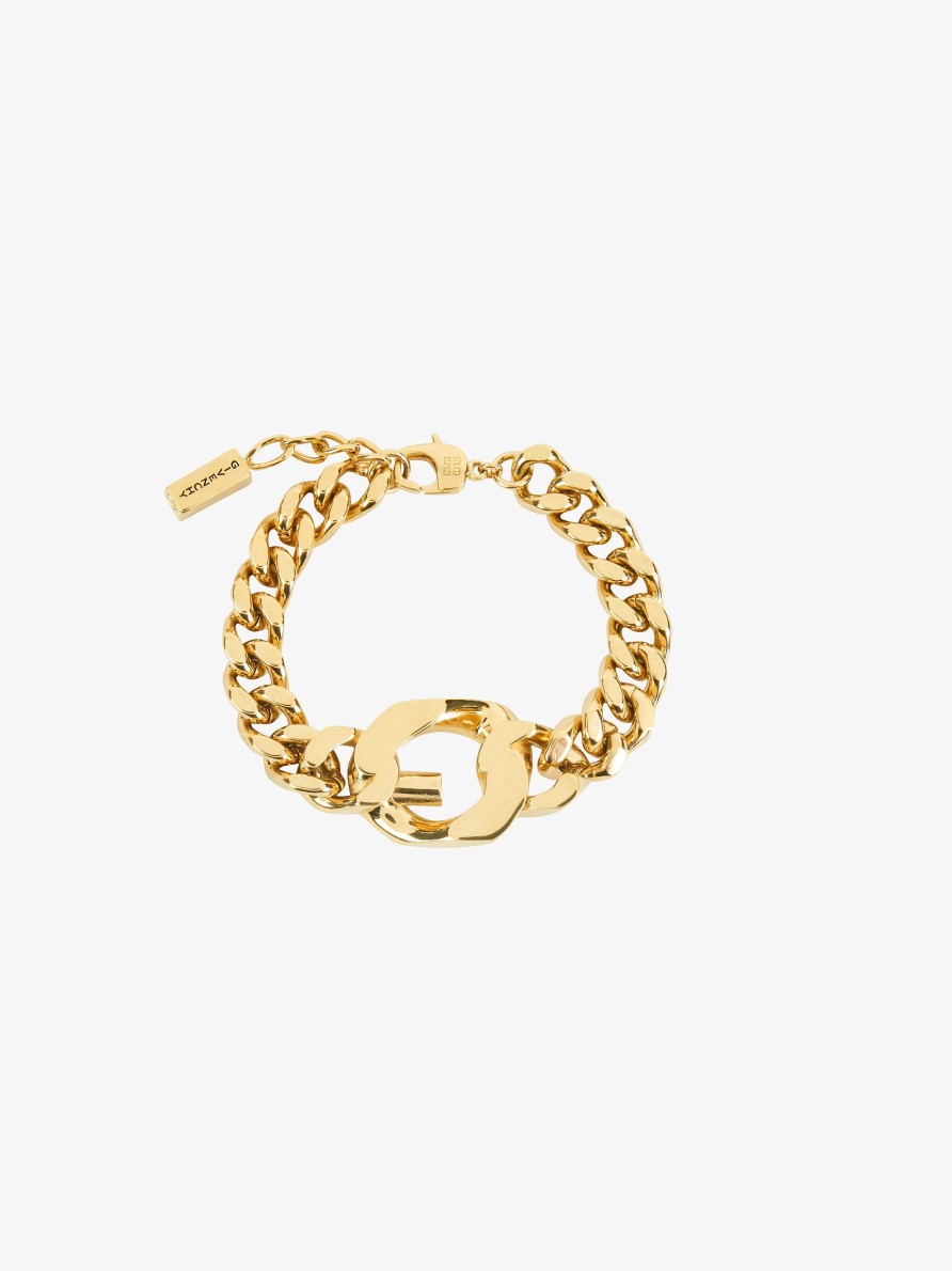 Donne Givenchy Gioielleria | Bracciale A Catena G In Metallo Giallo Dorato