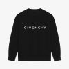 Uomini Givenchy Felpe E Felpe Con Cappuccio | Felpa Givenchy Archetype Slim Fit In Pile Nero