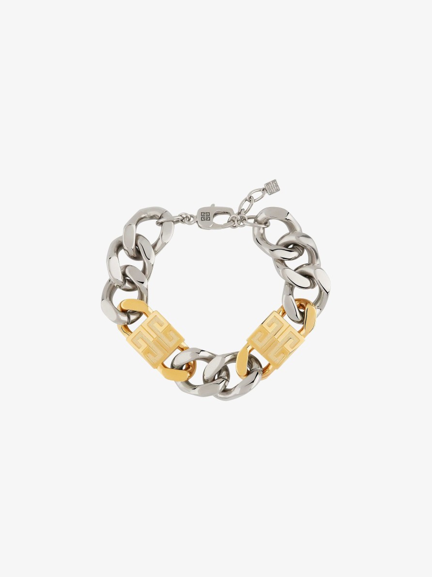 Uomini Givenchy Gioielleria | Bracciale 4G In Metallo Dorato/Argento