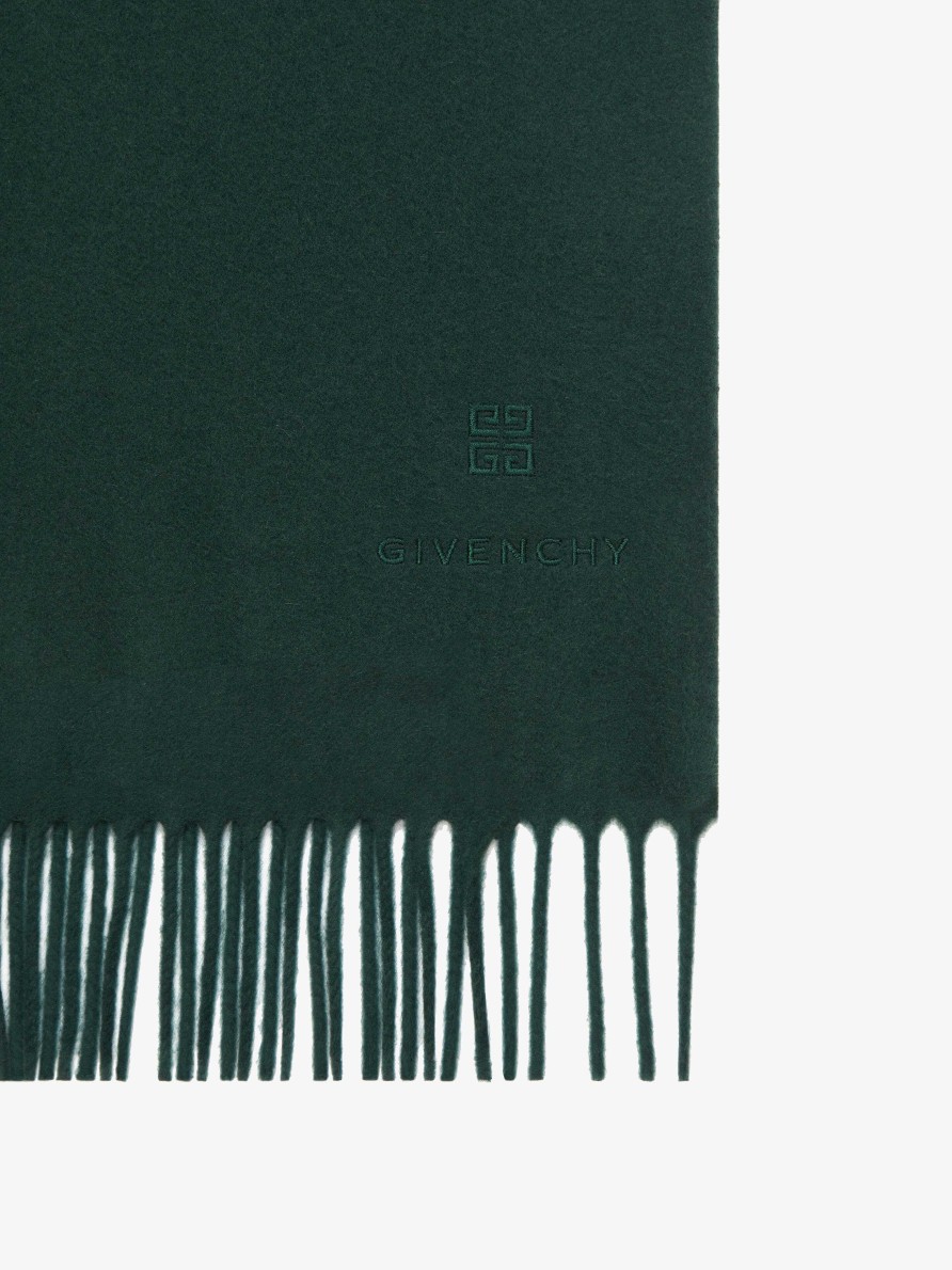 Uomini Givenchy Sciarpe E Cravatte | Sciarpa In Cashmere Foresta Verde